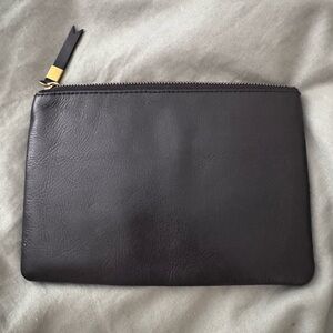 Madewell Black Leather Clutch